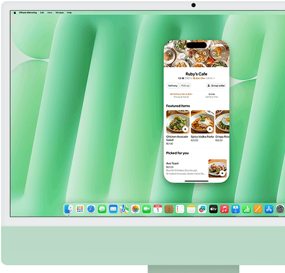 Duplicación del iPhone permite transferir archivos, pedir comida y mucho más desde la Mac